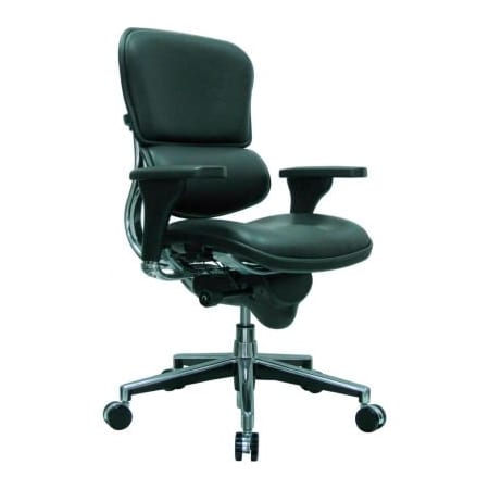 Raynor Marketing Eurotech Ergohuman Mid Back Chair - LE10ERGLO(N) - Black Leather LE10ERGLO(N)